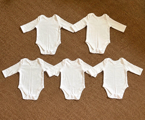 White newborn long sleeve - white,