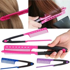 Comb Multifunction V Shape Flat Hair Styling Straightening Salon DIY Style Tool