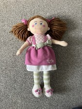 HAMLEYS Rosie Rag Doll , Light Brown Woollen Hair With Bunches 35cm Tall