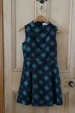 Stunning JOY/ Louche Green Black Geometric Patterned Hensley Dress_ Size 10