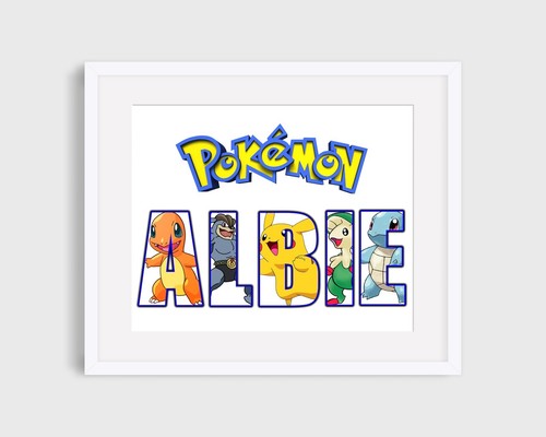Pokemon personalised framed - pokemon,