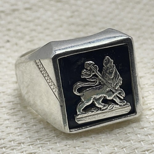 Lion judah silver ring - lion,