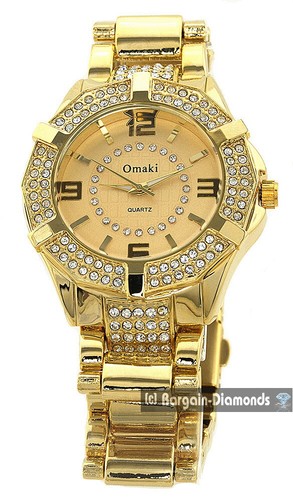 Mens 50mm gold clubbing watch - mens,