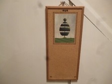 Wooden Framed Cork Message Pin Board, Topiary Tree - 60cm X 27cm
