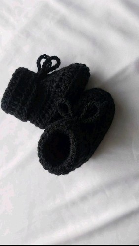 Handmade crochet black baby - handmade,