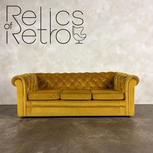Mustard yellow chesterfield - mustard,