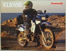 KAWASAKI KLR 650 MOTORCYCLE Sales Brochure c1987 #99943-1715 ALL-E VI-X