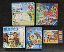 Bluey, Ice Age, PJ Masks, Paw Patrol & Rainbow Towers Board Game Bundle X 5