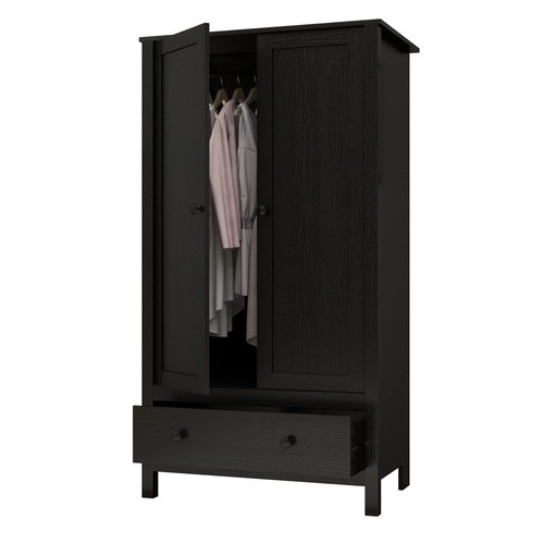 Black door wardrobe with - black, 1