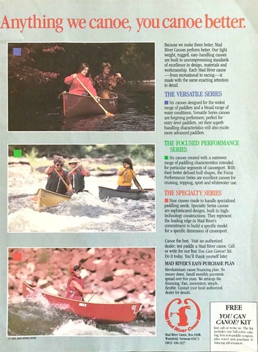 1986 mad river canoe - river,