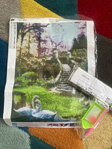 Stamped cross stitch kit - stamped,