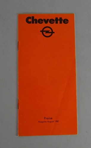 Brochure price list opel - price,