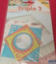 Avec Mery's Triple 3 Piercing Embroidery Stencils 4.054.403 - Small Square 8.5cm