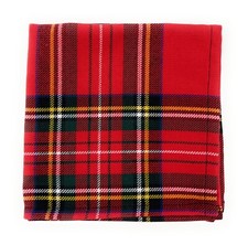Mens Tartan Pocket Square Handkerchief 26cm x 26cm