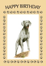 WEIMARANER STANDING DOG GREAT