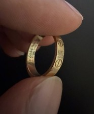 Used Cartier Gold Ring 18K 750 Yellow Gold 2.4g 