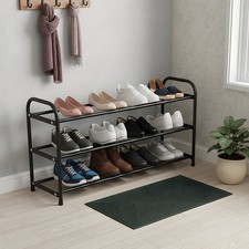 Expandable Shoe Storage Rack 3 Tier Organiser Shelf Rack Footwear Stand Hallway