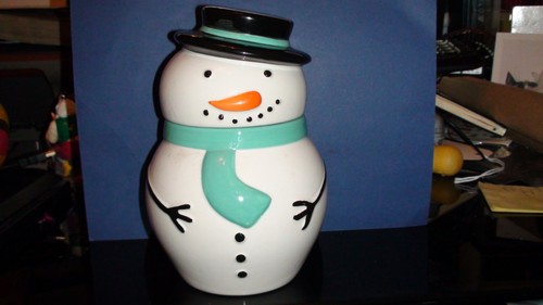 Ceramic snowman storage - snowman,