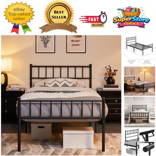 Modern 3ft single - metal, bed