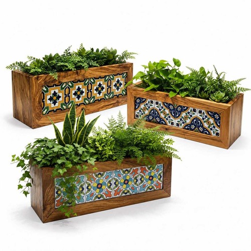Olive wood herb garden - olive,