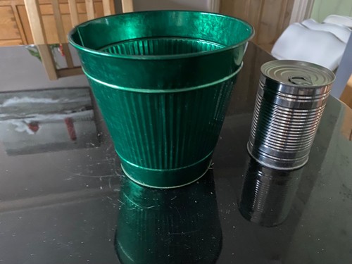 Plant pot metal tin - pot, indoor