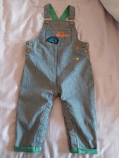 Baby Boy's Mothercare Striped Dungarees 9-12 Months