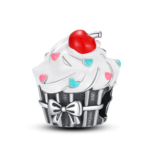 Cupcake bow cake gift - gift, cherry
