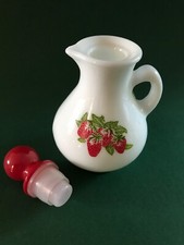 Avon Cosmetics, Strawberries and Cream Bath Foam, Empty Glass Bottle Decanter