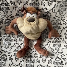 Warner Brothers | Looney Tunes Tazmanian Devil Soft Toy Plush 10" Boots Rare