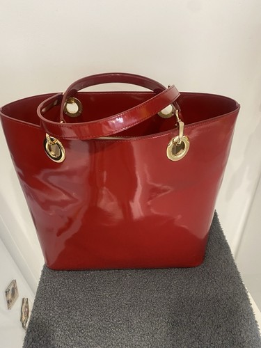 Genuine red faux leather - red, dkny