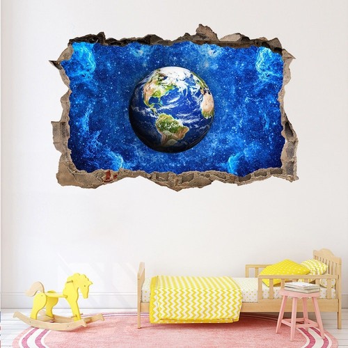 Space wall decal earth - wall,