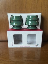 Gift Present Cath Kidston Colleague Vintage Christmas  Tree Green Egg Cups X2
