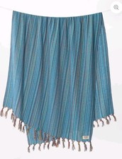Teema The Aqua Labyrinth Turkish Blanket Towel Cover Scarf Shawl 100% Cotton