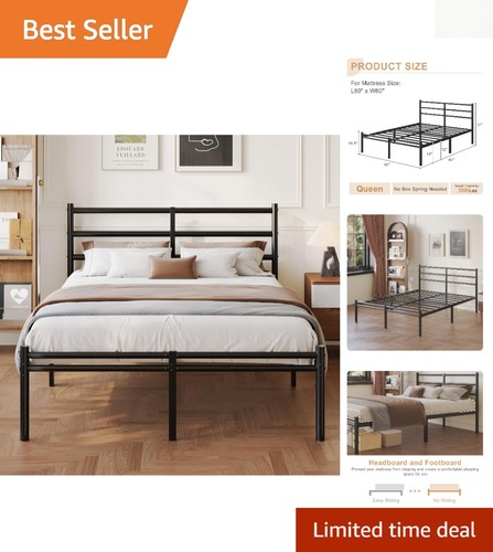 Queen bed frame with - queen, headboard