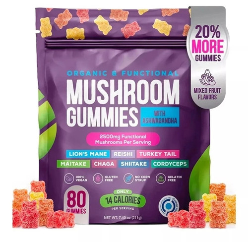 Mushroom gummies 2500mg - mushroom, 80