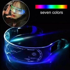 EL Wire Neon LED Luminous Glasses Colorful Flashing Goggles Cyberpunk Eyewear
