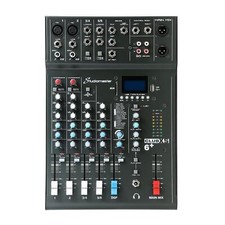 Studiomaster Club XS 6+ 4 Channel Mixing Desk USB SD Bluetooth Mixer Effects