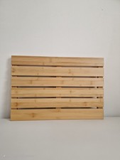 Natural Bamboo Bath Mat, Wooden Shower Mat, Non-Slip Multipurpose 50x33x2.5cm