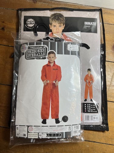 Child orange prisoner overalls - orange,