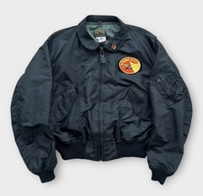 Vintage 90s Black Avirex Bomber Jacket Men’s Size XL Good Condition made in USA