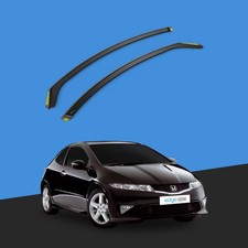 Honda Civic MK8 2005-2012 3 Door Hatchback Wind Deflectors 2pc Tinted