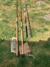 4 Vintage Sea Fishing Rods  /2 11’ Surf & 2  6’6” Boat Rods.