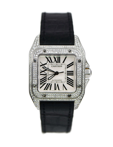 Cartier santos 100 diamond - cartier,
