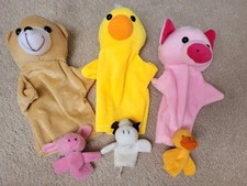 Hand And Finger Farm Animal Puppets X6 Wonderful Toys For Babies