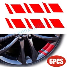 Red Wheel Rim Decal Stripes