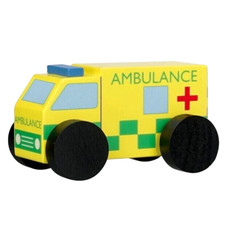 Ambulance wooden toy - ambulance, emergency