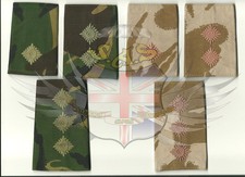 British Army 2nd Lt, Lieutenant, Captain Rank Slide DPM & Desert DPM