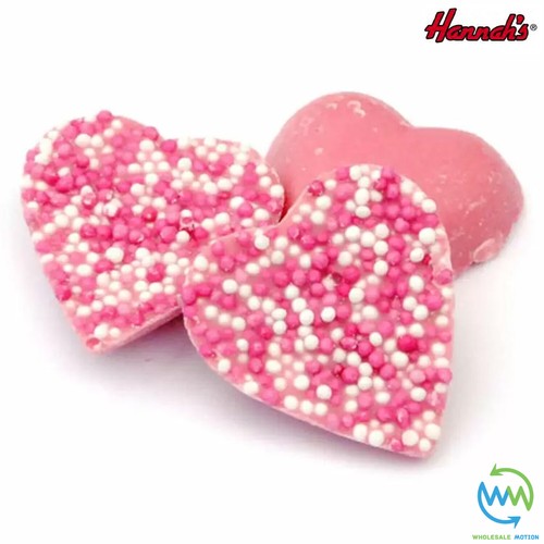 Hannah pink hearts chocolate - pink,