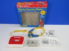 RARE 3830 vintage FISHER PRICE FP MUSIC STEREO CASSETTE TAPE PLAYER WORKING