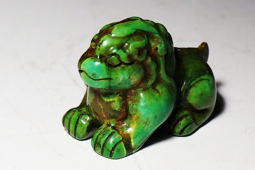 Japan antique shishi - leo, ojime